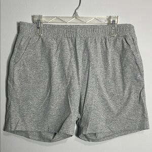 Heather Gray Athletic Shorts with Stretchy Fabric